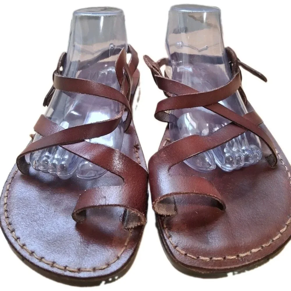 Camel Classic Style Original Leather Biblical Jesus Sandals Jerusalem 46 US 13